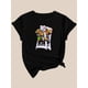 thumbnail image 3 of Funny Printed Playing Card Graphic T-Shirt for Women, Featuring a Casual And Stylish Round Neck And Short Sleeves., 3 of 5
