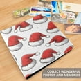 thumbnail image 4 of FORMRS 3 Ring Photo Album 4"x6" Self Adhesive Large Capacity PU Leather Cover, Red Santa Hats Pattern, 4 of 8