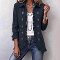 thumbnail image 2 of Naotn Open‑Front Ruffled Lapel Collar Jacket for Women Fall Trendy Casual Long Sleeve Button Down Outerwear, 2 of 10