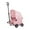 Pink, variant on oshhni Foldable Dog Travel Carrier Cat with 4 Wheels Pet Black