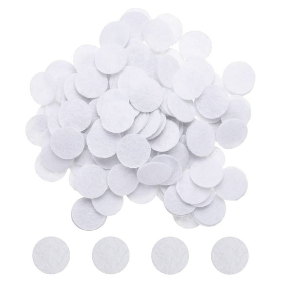 Uxcell 500pcs Round Felt Circles, 20mm 3/8 Pre Cut Felt Craft Pads Non-Woven Mini Felt Fabric Circles for DIY Projects, White