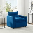 thumbnail image 4 of Jopath 3 in 1 Convertible Sleeper Chair Bed,Sleeper Sofa Chair with Pull-out Bed,Cupholder,Adjustable Backrest for Living Room Apartment Small Space,Blue, 4 of 6