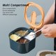 thumbnail image 2 of Seasoning Box, 4 In 1 Spice Containe Seasoning Box Spice Bottle with Spoons for Kitchen Accessories Outdoor Camping BBQ(Blue), 2 of 5