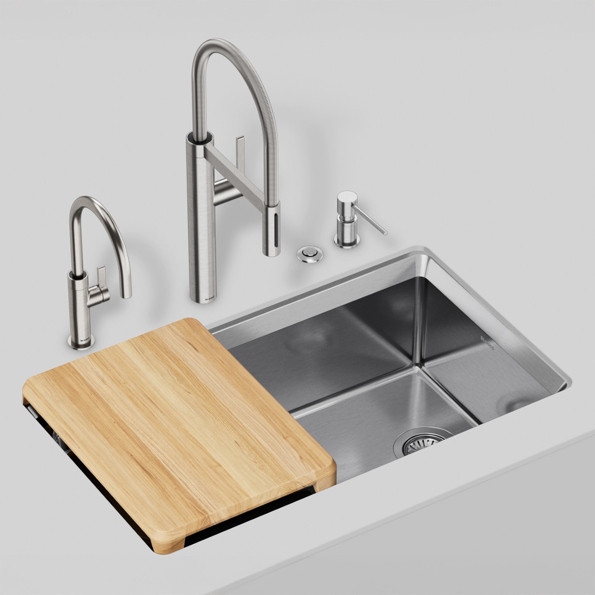 Blanco 402306 Lato Soap Dispenser, Chrome & Truffle
