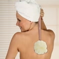 thumbnail image 4 of Unique Bargains 1 Pc Cartoon Long Handle Double-sided Bath Brush Back Scrubber Beige Red, 4 of 6