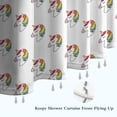thumbnail image 6 of Mini Unicorn Head Pattern Shower Curtain 36"x72" ,Bathroom Decorative Shower Curtains Set with 12 Hooks,Modern Waterproof Washable Shower Curtain, 6 of 6