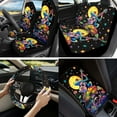 thumbnail image 2 of Garronmavis Hippie Tree Frogs Car Accessories 13 Packs Vehicle Bucket Seat Covers Console Cover Seat Belt Pads Cup Mat Pad Lip Gloss Tube Sleeve Keychain Steering Wheel Cover, 2 of 6