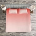 thumbnail image 3 of Ambesonne Peach Quilted Bedspread Set 3 Pcs, Abstract Ombre Feminine, King Size, Coral Dark Coral, 3 of 3