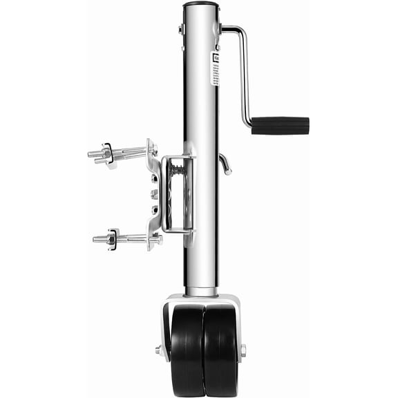 1500 lbs Trailer Jack with Dual Wheel, Heavy Duty Swivel Boat Trailer Jack, 13" Lift, Bolt-on Trailer Tongue Jack for RV Boat