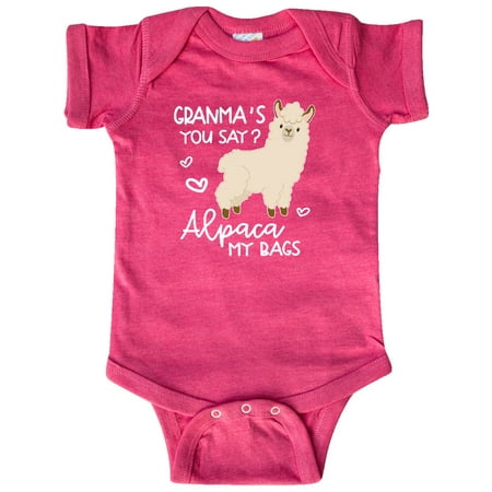 

Inktastic Granma s You Say Alpaca My Bags Gift Baby Boy or Baby Girl Bodysuit