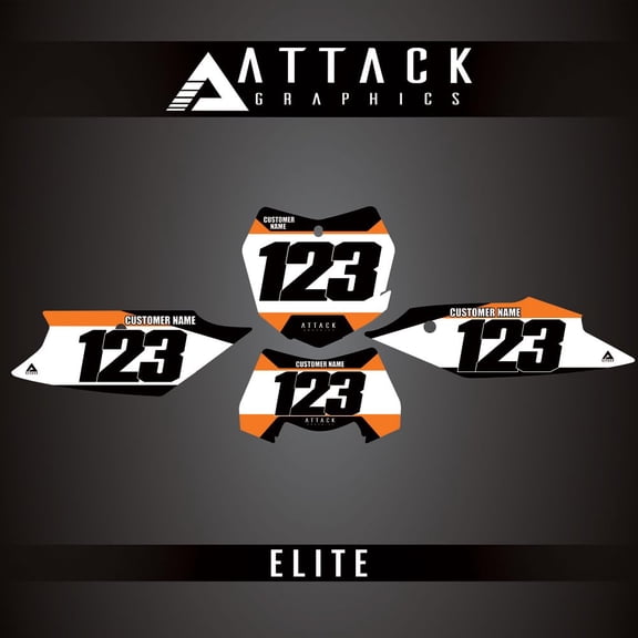 Attack Graphics Elite Number Plate Backgrounds for KTM 250 XCF-W 2015