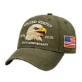 thumbnail image 2 of WKSCLPAI US 250th Anniversary Baseball Cap, Bald Eagle Flag Pattern Printed Patriotic 1776-2026 Adjustable Unisex Hat for 4th of July & USA 250 Year Celebrations, Army Green, 2 of 8