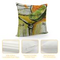 thumbnail image 4 of Creowell Cocktail Throw Pillow Cushion Cover, Ingredients of Margarita Sketch Lime Juice Liqueur Orange and Tequila, Decorative Square Accent Pillow Case 20x20in, 4 of 5