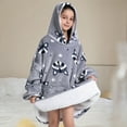 thumbnail image 2 of Leey-World Hoodie for Kids 6-12Y Oversized Animal Hooded Sweatshirt with Pockets, Soft Comfortable Warm Fleece for Halloween Christmas Girl Pajama 1t 2t 3t 4t 5t 6t(Grey,7-16 Years), 2 of 5