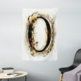 thumbnail image 1 of Letter O Tapestry, Alphabet on Fire Abstract Concept Hot and Fiery Letter O Plasma Smoky Look, Wall Hanging for Bedroom Living Room Dorm Decor, 40W X 60L Inches, Tan Black Orange, by Ambesonne, 1 of 2