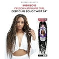 thumbnail image 2 of Ebo Bobbi Boss Infusion Human Hair Curl Crochet Braid Deep Curl Boho Twist 24" ( 1B Off Black ) 3 Pack, 2 of 7