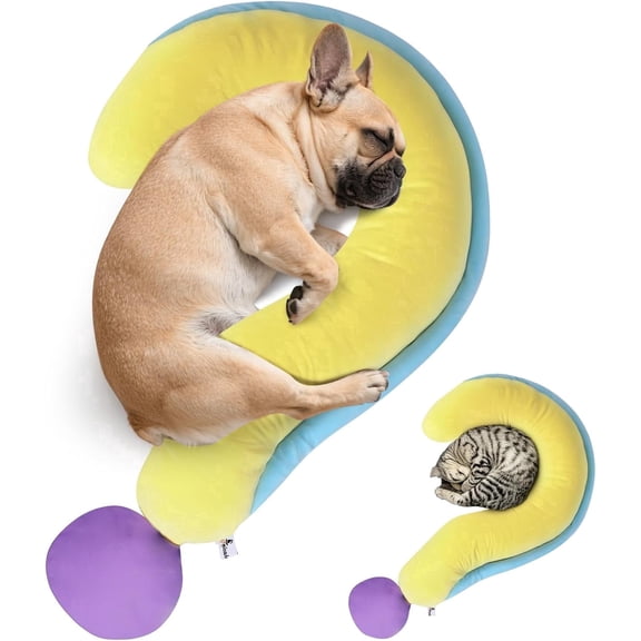 Dog Calming Pillow – Soft Plush Cat Body Pillows for Small/Medium/Large Dogs, Cozy Cotton-Filled Dog Neck Pillow, Cute Design for Rest and Relaxation