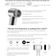 thumbnail image 4 of Adjustable Shower Head Extension Arm with Locking Set Screw Solid Brass Matt Angle Height Adjustable Easy to Install G/ Universal Connector Compatible (Matt ), 4 of 8