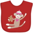 thumbnail image 3 of Inktastic Sock Monkey Gingerbread Boys or Girls Baby Bib, 3 of 4