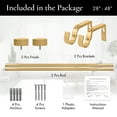 thumbnail image 3 of MERIVILLE 1-Inch Diameter Nathan End Cap Single Window Treatment Curtain Rod, 28-Inch to 48-Inch, Royal Gold, 3 of 9