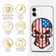 thumbnail image 4 of Caseyard TPU Clear Case for iPhone 13 Mini with US Skull design phone cover, 4 of 7