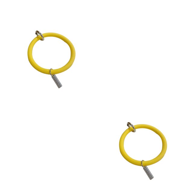Tholdsy Cadena de teléfono móvil Portátil Color sólido Universal Anti-perdida Anillo colgante Compras Cordón deportivo Amarillo claro Amarillo claro 2Conjunto