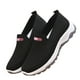 thumbnail image 2 of Zapatos de mujer sin cordones con suela suave de tela de malla, zapatillas informales para deportes diarios y al aire libre, color negro 41, 2 of 12