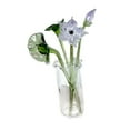 thumbnail image 3 of MERIGLARE Glass Flower Bouquet with Vase Artificial Flowers for Girlfriend Anniversary Lotus, 3 of 8