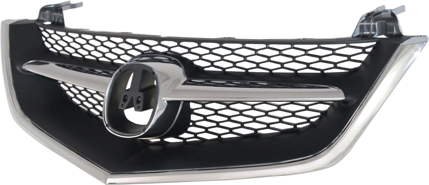 Grille Assembly Compatible With 2002-2003 Acura TL Chrome Shell with Painted Black Insert
