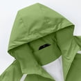 thumbnail image 5 of Windbreakers for Men Casual Loose Fitting Long Sleeved Zippered Hooded Jacket Green M Windbreaker Jacket Men's, 5 of 6