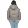 thumbnail image 3 of White Mark Women's Long Sleeve Zip Hooded Puffer Jacket with Pockets, 3 of 5