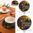 thumbnail image 3 of SKYSONIC Halloween Pumpkin Night Pot Holders Trivets, 2 Pcs Heat Resistant Trivets,Castle Moon Scary Cotton Thread Weave Mats for Hot Pads Pans Pot Bowl Teapot for Kitchen Decor, 3 of 7