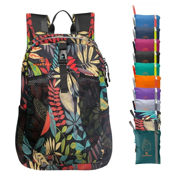 Mochila de Senderismo Sinotron 22L Ligera y Plegable en Rojo Hoja