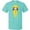 Scuba Blue, variant on Inktastic Girl With Brown Hair, Yellow Raincoat, Frog T-Shirt