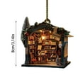 thumbnail image 3 of LanSuare Christmas Bookshelf Ornament, 3.14Inch 2D Flat Acrylic Christmas Ornament,Books Stacked Ornament for Christmas Tree,Library Decoration, Book-lover, 3 of 6