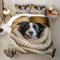 thumbnail image 2 of Homewish Cute Collie Dog Twin Quilt Set,Pet Lover Twin Coverlet Set,Cream,2 Pieces, 2 of 7