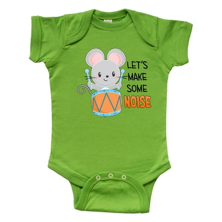 

Inktastic Let s Make Some Noise Cute Mouse Drummer Gift Baby Boy or Baby Girl Bodysuit