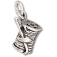 thumbnail image 1 of Sterling Silver 16" Unisex 1.5mm Box Chain 3D Spool Of Thread Pendant Necklace With Sewing Needle, 1 of 2