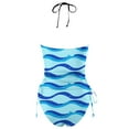 thumbnail image 4 of Women's Summer Print Two Piece Swimsuit Bikini Tops for Women Large Bust Supportive Bathing Suits for Juniors Two Piece Short Sleeve Swimsuit Women with Shorts Bathing Suit with Shorts for Women, 4 of 4