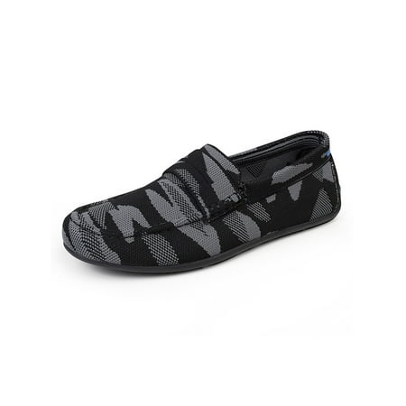

Eloshman Mens Loafers British Casual Shoe Flat Flats Outdoor Breathable Slip-ons Walking Shoes Lightweight Moccasins Black Gray 10