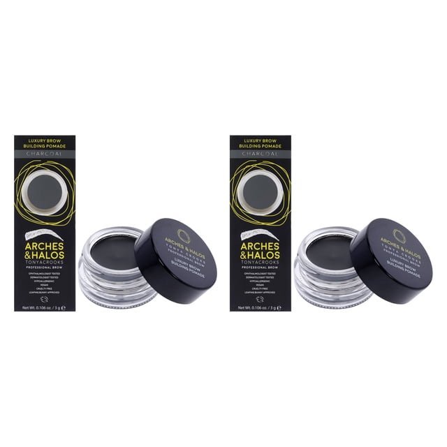 Brow Pomade Arches & Halos Charcoal para todo tipo de piel, 3 ml, 2 unidades