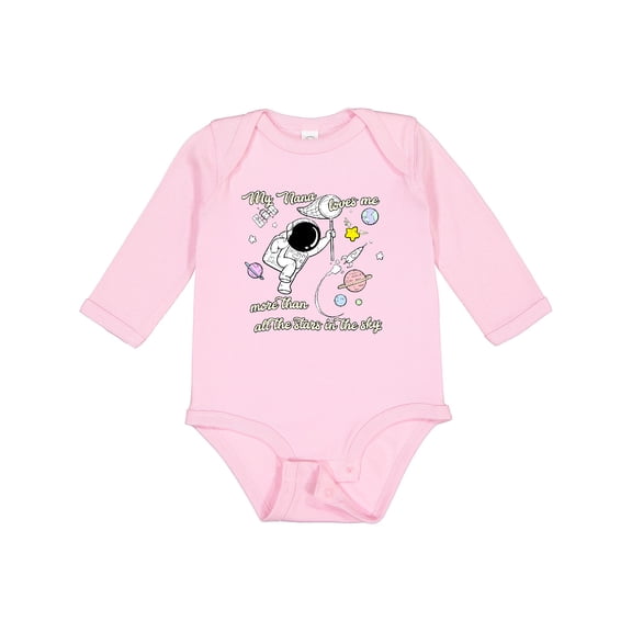 Inktastic My Nana Loves Me Boys or Girls Long Sleeve Baby Bodysuit