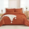 thumbnail image 3 of 7-Piece Queen Dark Emerald Green Boho Tufted Comforter Set, Lightweight Fluffy All Season Bed in a Bag with Sheets & Pillowcases, 3 of 10