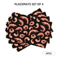 thumbnail image 2 of Placemats Set Of 4 / 6, Shrimp No.9042 Placemats For Dining Table Indoor/Outdoors Heat Resistant Washable Placemats 18" X 12", 2 of 8