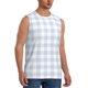 thumbnail image 2 of Fotbe Blue Checkboard Men's Camiseta sin Mangas Estampada para Hombres, Playera Casual para Gimnasio, Entrenamiento, Playa-Medium, 2 of 7