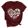 thumbnail image 1 of Meichang T-Shirts de la Saint-Valentin pour Femmes Imprimé Amour Doux Manches Courtes Col Rond T-Shirts de Vacances en Liquidation Cadeaux de la Saint-Valentin, 1 of 2