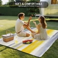 thumbnail image 5 of Outdoor Rug 4x6 ft Yellow Grey Paint Waterproof Outdoor Patio Rug Mat Non Slip Outside Area Rugs Carpet for RV,Camping,Porch,Deck,Pool,Balcony,Backyard, Abstract Art Texture, 5 of 9