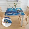 thumbnail image 2 of Acheng Whale, Fish, Corals Square Tablecloth 100% Polyester Fiber 46*46, 2 of 8