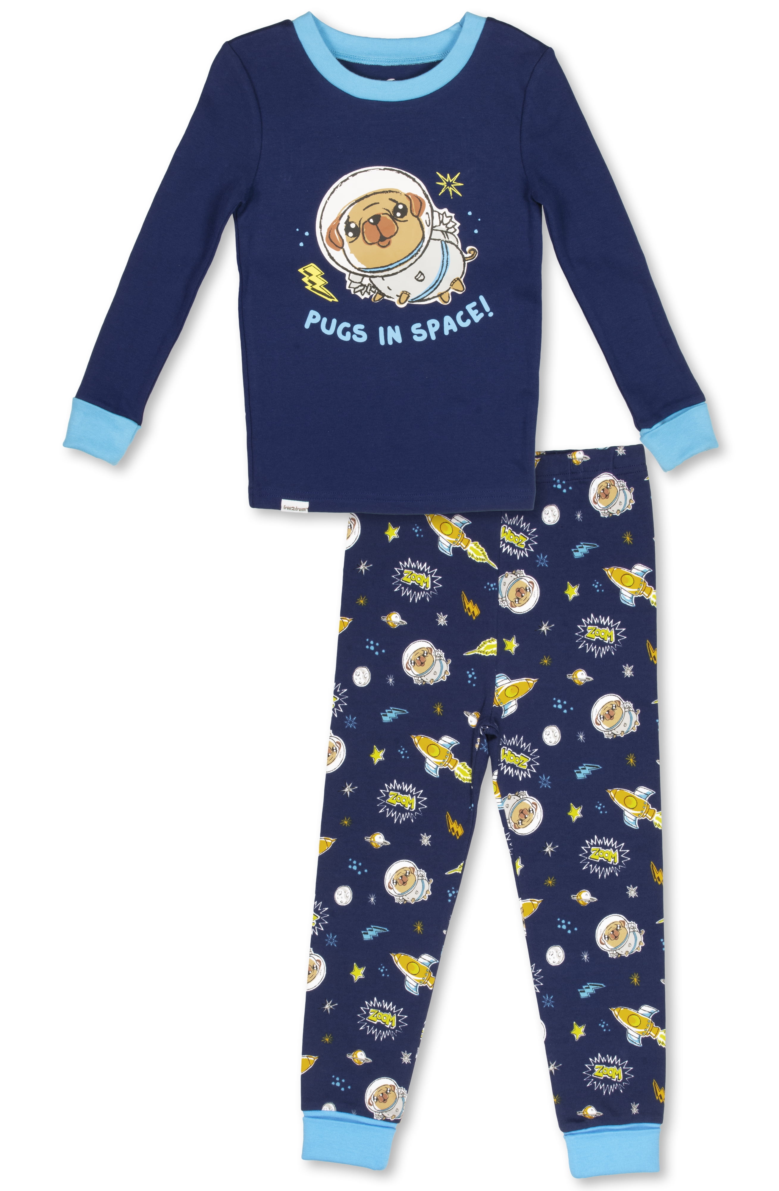 Little Boy Space Pajama Set 100% Cotton Dinosaur Sleepwear Long Sleeve Pjs 3-7T