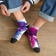 thumbnail image 3 of Pofeuu Dual Skulls Colorful Fusion Print 30cm Socks, Adult Running Hiking Socks for Youth and Adult, 3 of 7